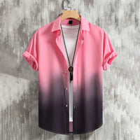 Summer 3d graffiti print shirt Casual fashion business men Hawaiian shirt Women Holiday button shirt ropa de hombre