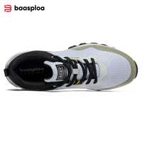 Baasploa Men Hiking Shoes New Outdoor Camping Resistant Non Slip Sneakers Male Casual Lace-Up Lightweight Waterproof Shoes