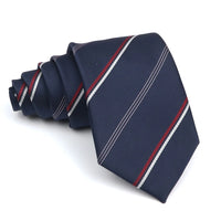 New Striped Tie Men's 8cm Ties Business New Year Gift Classical Necktie Office Accessories Men Costume Daily Wear Wedding Party