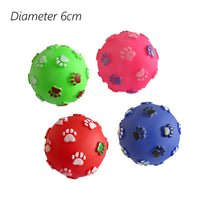 1pcs Diameter 6cm Squeaky Pet Dog Ball Toys for Small Dogs Rubber Chew Puppy Toy