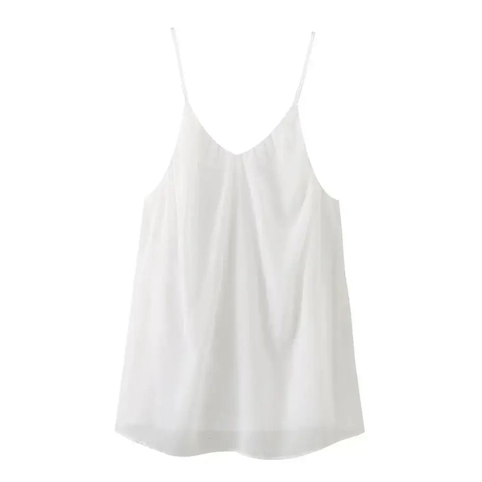 2026 Women White Big Backless Sling Dress O neck Back Zipper Loose Swing Mini Short Dresses Holiday Robe