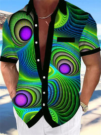 Button up shirt for men, Hawaiian shirt, strawberry short sleeved button up shirt, summer beach shirt, men's shirt, hot selling