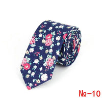 Brand New 100% Cotton Men's Paisley Print Neck Ties For Men Necktie Narrow Slim Skinny Cravate Narrow Flower Neckties Corbatas
