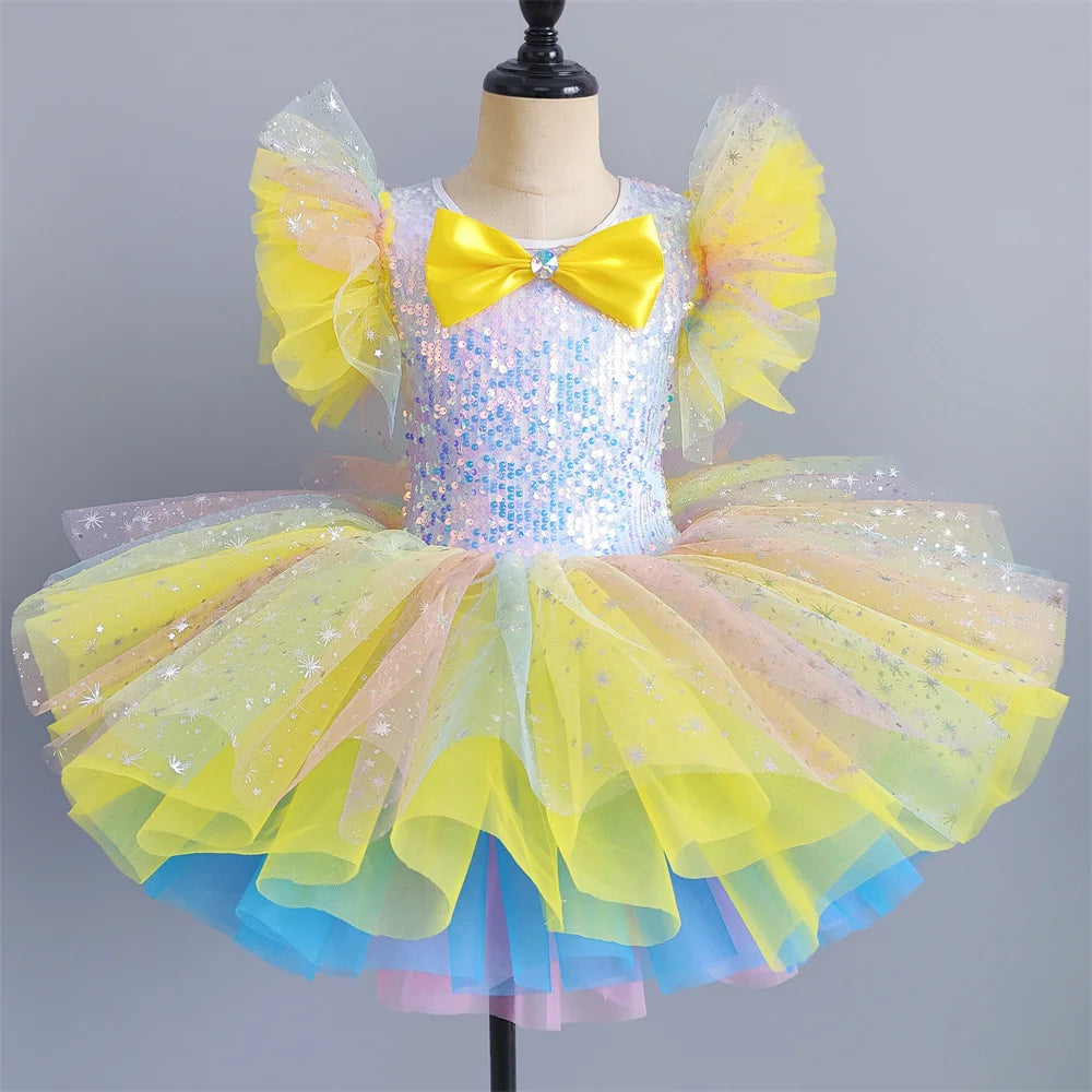 Summer Children Ballet Dress Baby Ballerine Dance Costumes Kids Dresses Tutu Girl Ballet Leotards Vestidos Party Girls Clothing