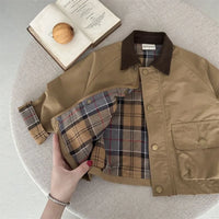 Fashion Baby Girl Boy Cargo Trench Jacket Infant Toddler Child Patchwork Coat Spring Autumn Child Dust Coat Baby Clothes 1-10Y