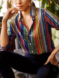 Women's shirt casual loose soft comfortable button lapel fashion shirt sun shade breathable women's slim shirt plus size