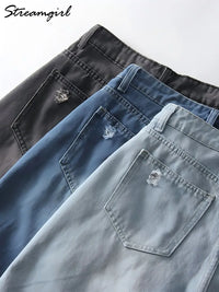 Women Denim Shorts Ripped Wide Leg Black High Waist Short Jeans Straight Leg Blue Denim Shorts For Women Summer Jean Shorts