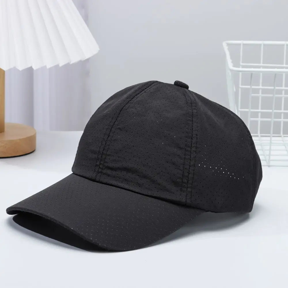 Hat Men Spring Summer Solid Color Mesh Cap Baseball Cap Women Autumn Korean Edition Sunscreen Hat Mesh Breathable Peaked Cap