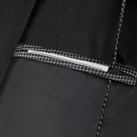 Mens Luxury Wave Striped Gold Sequin Blazer Jacket Shawl Lapel One Button Shiny Wedding Party Suit Jackets Black Tuxedo Blazer