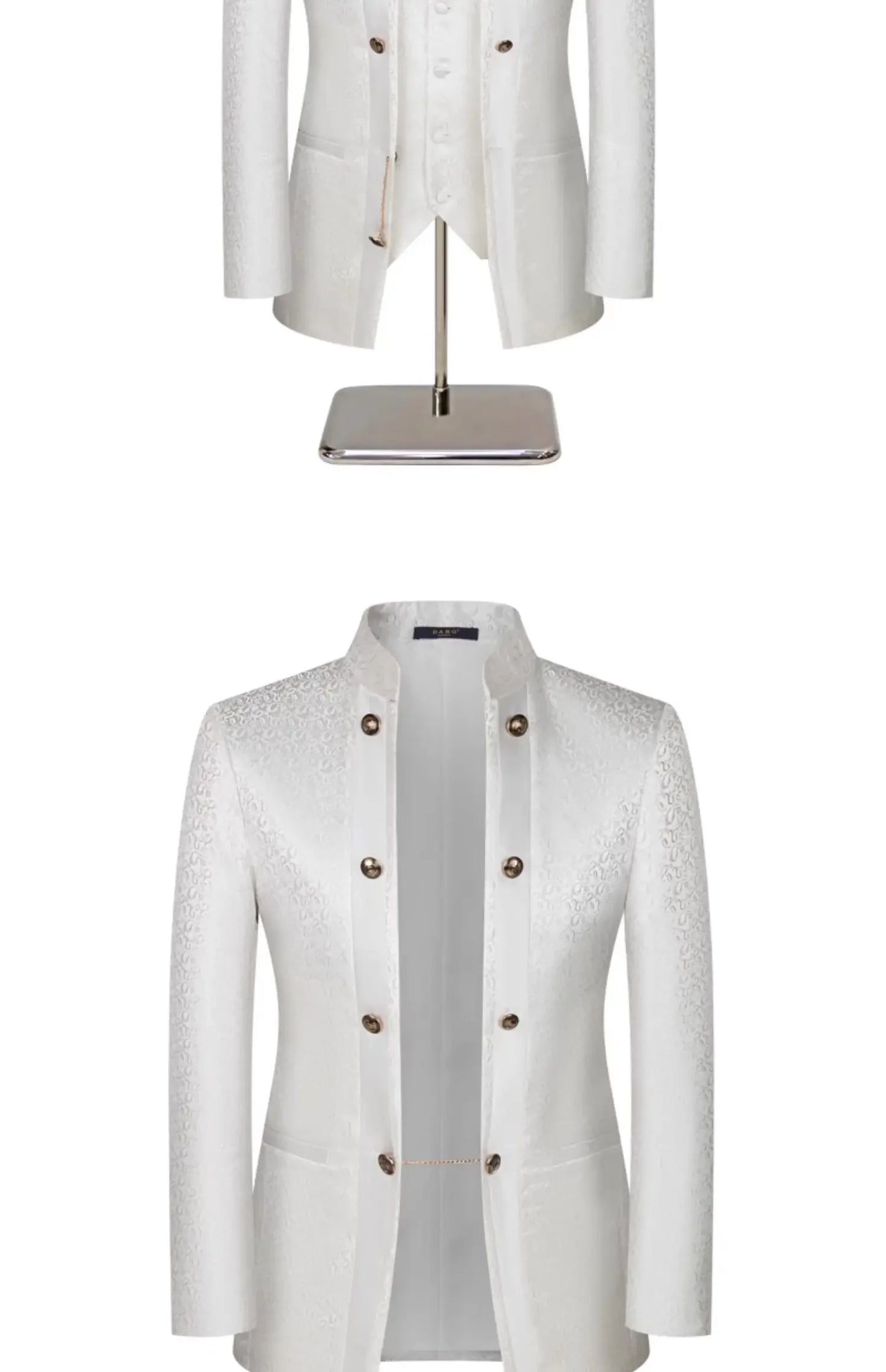 2025 New Wedding Host Performance Men's Suit Dress Three-piece Botanical Floral Pattern  Blazer  for Men with Pants and Vest