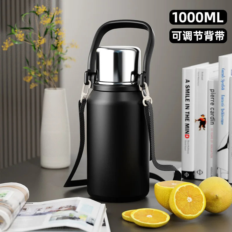 New large-capacity stainless steel insulated water cup outdoor sports food-grade insulated kettle