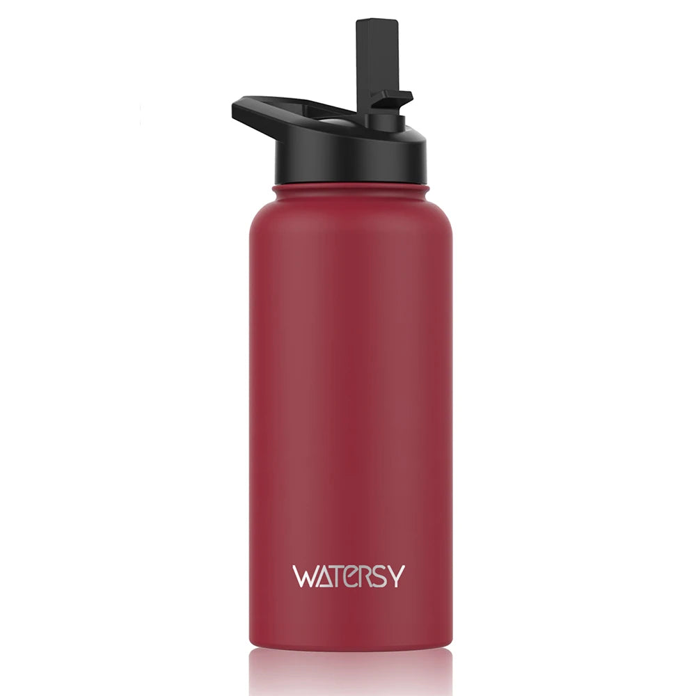 WATERSY 15oz/32oz Stainless Steel Thermal Mug with Handle, Large Capacity Insulated Tumbler Cup, Vacuum Flask Water Bottle