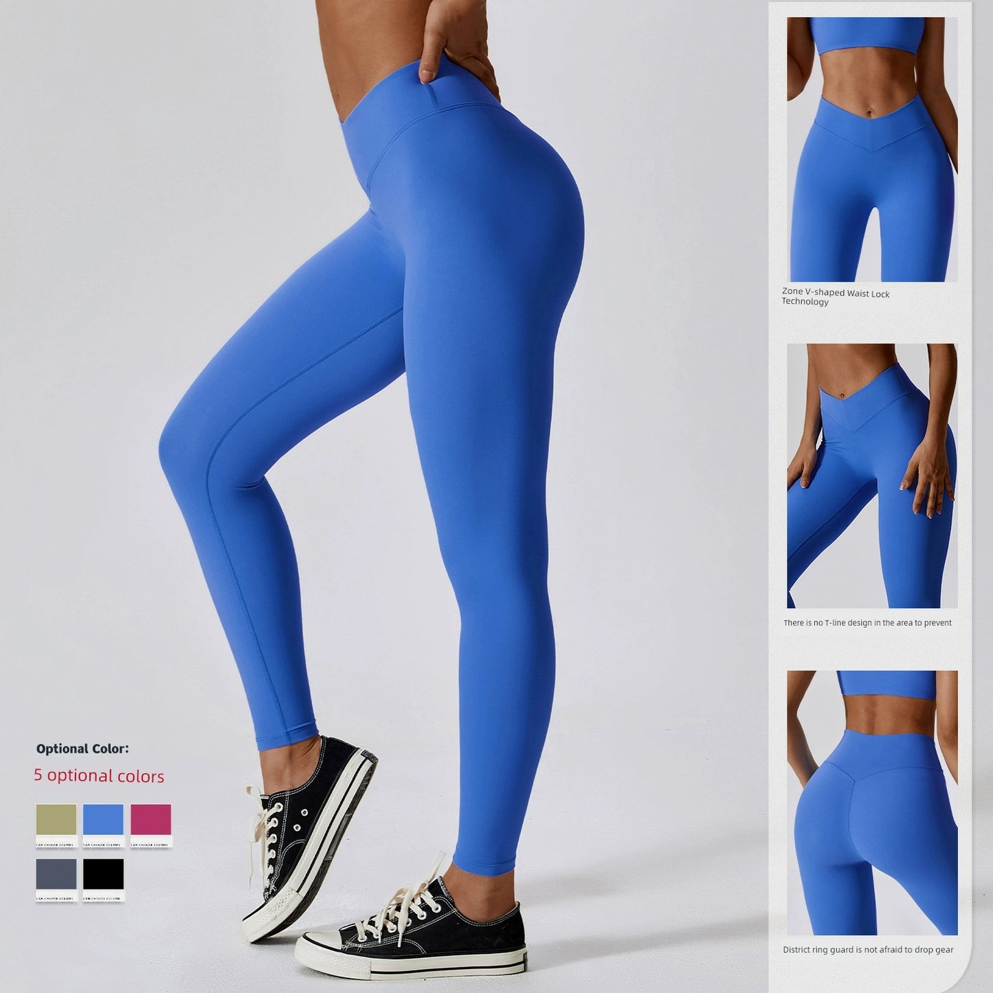 European and American High Waist Belly Holding Buttock Lifting Nude Feel Sanding Yoga Pants Quick-Drying Fitness Running Pants Outer Wear Tight Sports Pants