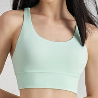 Solid Color Women Cross back Fitness sport Bra High strength Tight Top Comprehensive Training Gym Yoga Underwear With Chest Pad