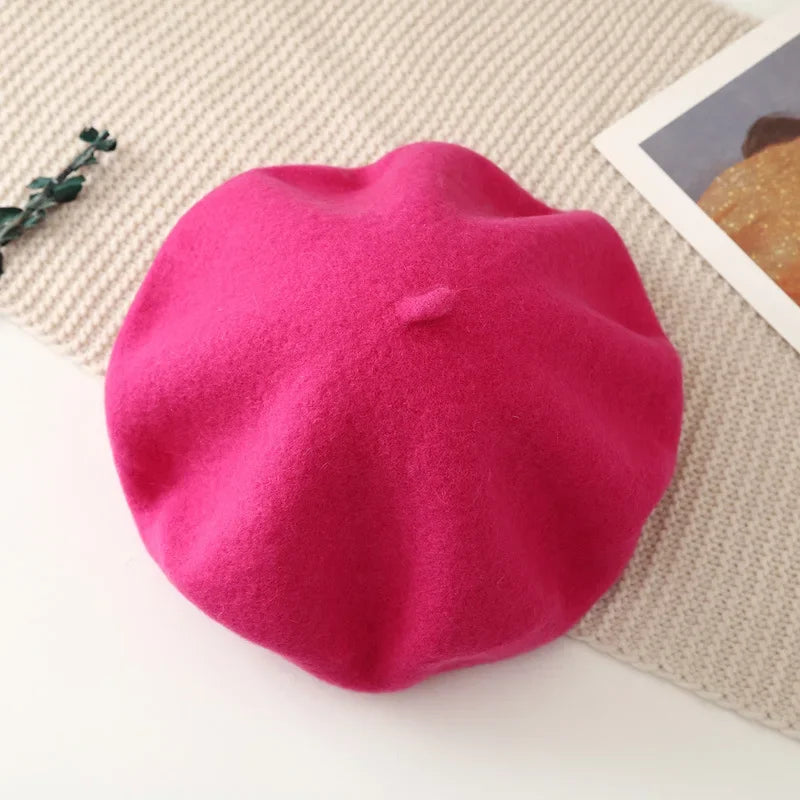 Winter Hats for Women Berets Painter Cap Autumn Winter Hat Female Flat French Artist Beret Girls Vintage Warm Casual New