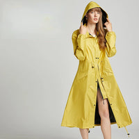 Fashionable Extended Full Body Care Adult Couple Raincoat Outdoor Walking Trench Coat Style Raincoat