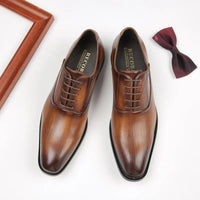 Fashion Business Men Shoes Formal Lace Up Dress Shoes Men Oxfords Footwear High Quality Leather Shoes for Men Zapatos De Hombre