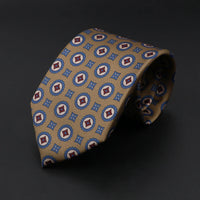 New High Quality Soft Silk Ties 51Colors Fashion 7.5cm Geometric Pattern Necktie For Men Wedding Business Meeting Suit Gravata