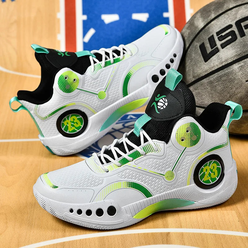 New high top basketball shoes Breathable comfortable sports shoes for men and women training athletes casual student shoes