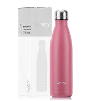 WATERSY 500ml Insulated Water Bottle, Stainless Steel Thermal Leakproof Flask, BPA-Free Double Walled Vacuum Bottle for Sports