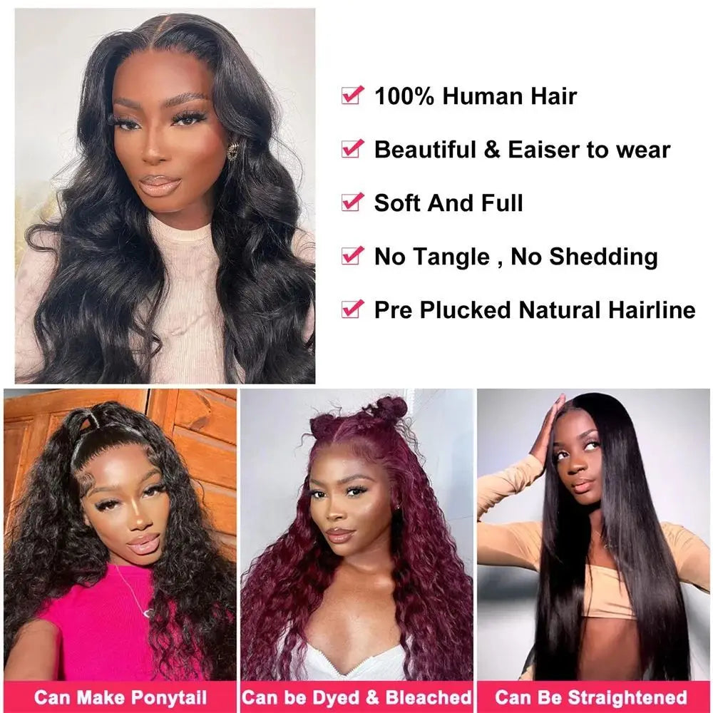 Body Wave Human Hair Wigs V Part Wig Human Hair No Leave Out Brazilian V Part Human Hair Wave Wigs Full Machine Made For Women