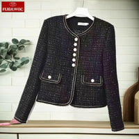Short Coats 2025 Autumn Winter Outerwear New Women Office Lady French Design Chic Korea Pockets Cute Japan Woolen Blazer Jackets