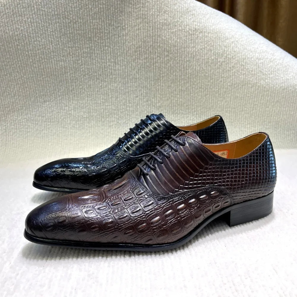 Men's Brown Genuine Leather Dress Shoes Designer Luxury Italian Brand Double Buckle Monk Strap Formal Office Wedding Footwear