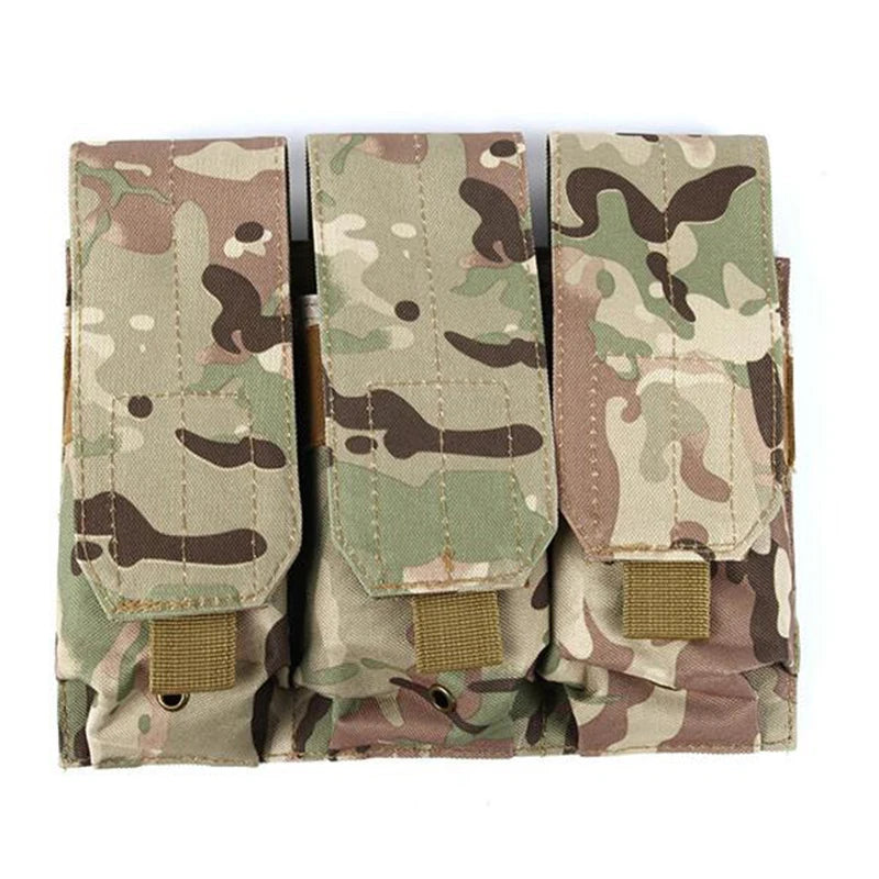 Tactical MOLLE Triple Magazine Pouches Double Triple Shooting Mag Pouch Wargame Paintball 5.56 7.62Mag Bag