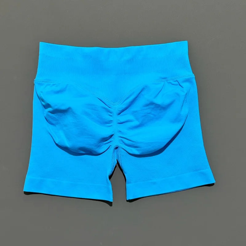 Gym Shorts Women Fitness Sports Biker Shorts High Waist And Waist Tightening Yoga Shorts Workout Scrunch Butt Seamless Leggings
