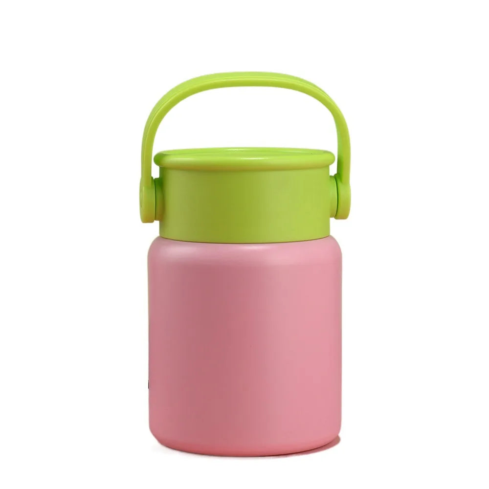 Easy To Clean Insulated Stainless Steel Thermos Cup Leak Proof 500ml Thermos Pot with Spoon Portable Vacuum Flask Travel