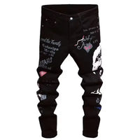 2025 new men's printing  jeans slim fit jeans men Fashion Classic Denim Skinny Jeans Male men's casual High Quality Trousers