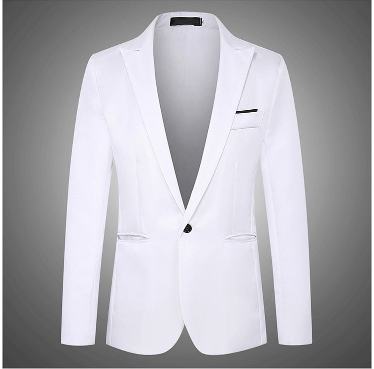 Boutique 5XL Men's Suit Fashion Elegant Gentleman Solid Color Slim Fit Dress Casual Business Italian Style Wedding Formal Blazer