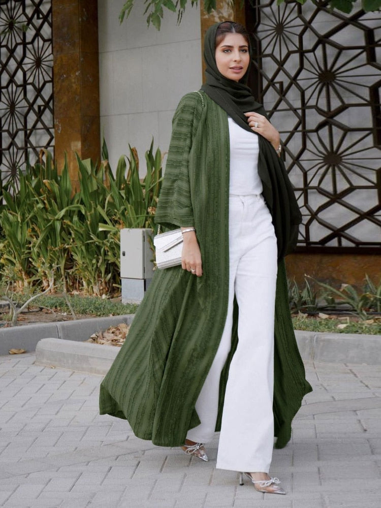 Dubai Muslim Dress Women Kaftan Kimono Jubah Long Robe Abaya Hijab Dresses Elegant Islamic Clothing Turkey Arabic Dress Abayas