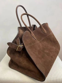 Ladies' Top-handle Bag High-end Feel Niche Design Large Capacity Vintage Commute Handbag For Autumn/winter Season