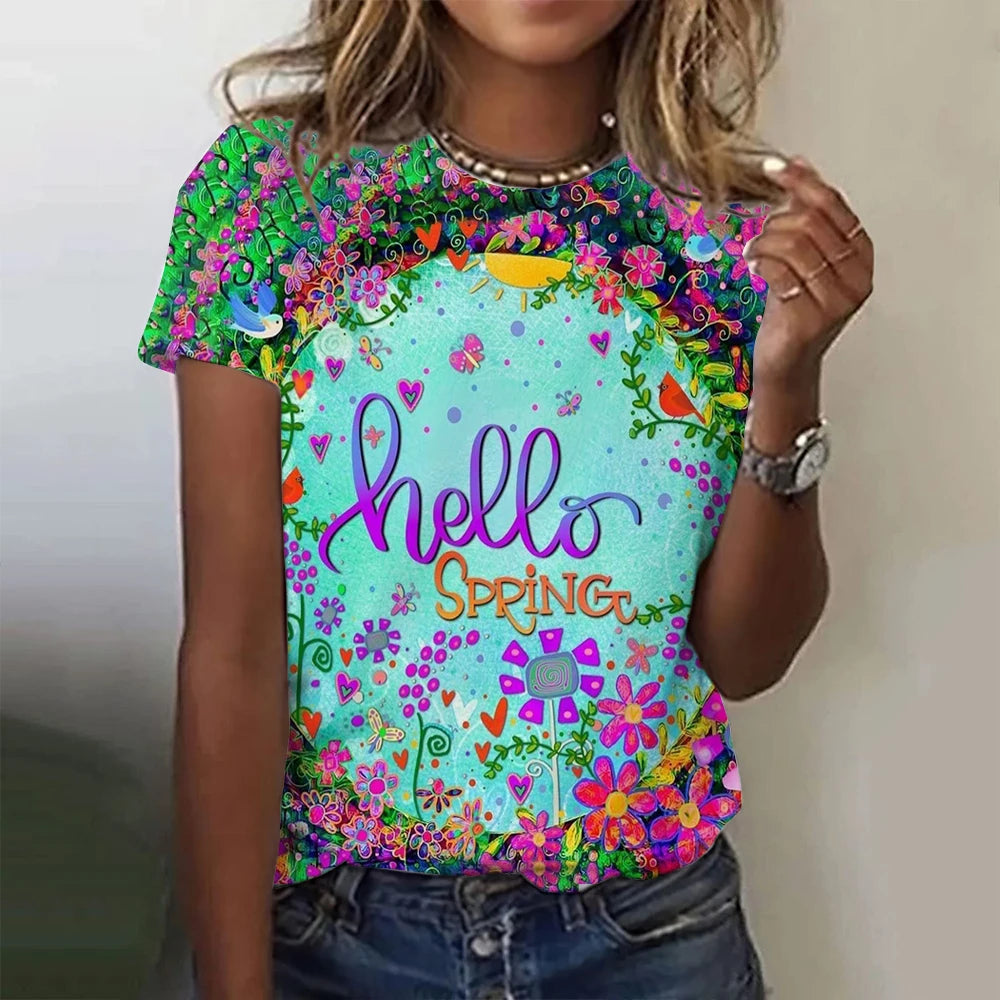 Mother's Day gift Top Women's T-shirt For Women The Best Mom 3D Printed T-Shirt Summer Casual Short Sleeve Women's Clothing