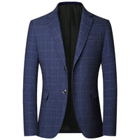 TFETTERS Brand 2025 Spring Mens Wedding Suits Blazer Check Autumn Single Breasted Suits Blazers Men Fashion Blazer for Mens