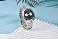 PAGANI DESIGN 2024 Retro Luxury Men's Watches Sports Chronograph VK63 Quartz Watch For Men AR Sapphire Waterproof Leather Clock