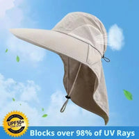 Summer Sun Hat Wide Brim Sun Hat With Neck Flap For Men Women Adjustable Outdoor 50+UPF Protection Safari Cap Hiking Fishing Hat