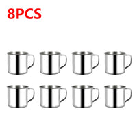 1/5/10PCS 200ML Stainless Steel Mug Coffee Cup Insulated Cup Keep Drinks Hot Camping Travel Mug Milk Tea Cup Tumbler Water Mug