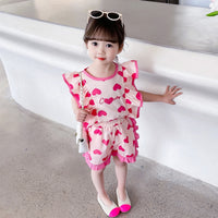 Baby Girls Clothing Sets Summer Children T Shirt Shorts 2 Pieces Suit