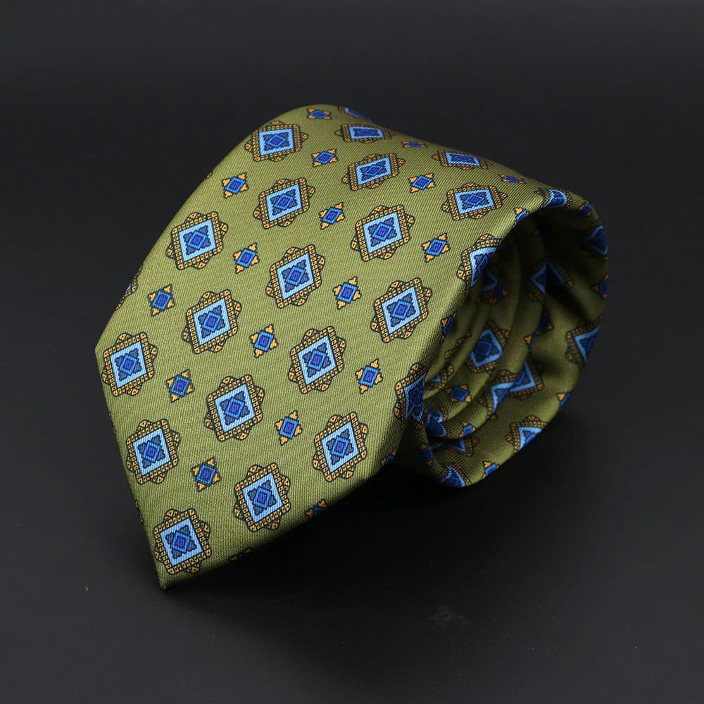 Fashion Men's 7.5cm Silk Tie Super Soft Bohemian Style Dot Chic Novelty Red Blue Necktie Suit Shirt Luxury Banquet Accessories