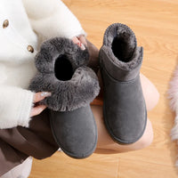 Women's Winter Plus Cashmere Warm Solid Color All Fashion  Warm Non-slip Winter Boots Cotton Padded Shoes Platform Ankle Boots