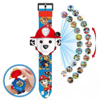 Paw Patrol Toys Set 3D Projection Digital Watch Dog Puppy Patrulla Canina Anime Action Figures Model Toy Marshall Chase Kid Gift