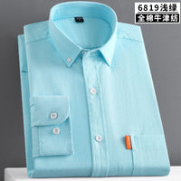 2023 Plus Size S~5XLCasual Solid Men&#39;s Long Sleeve Shirts