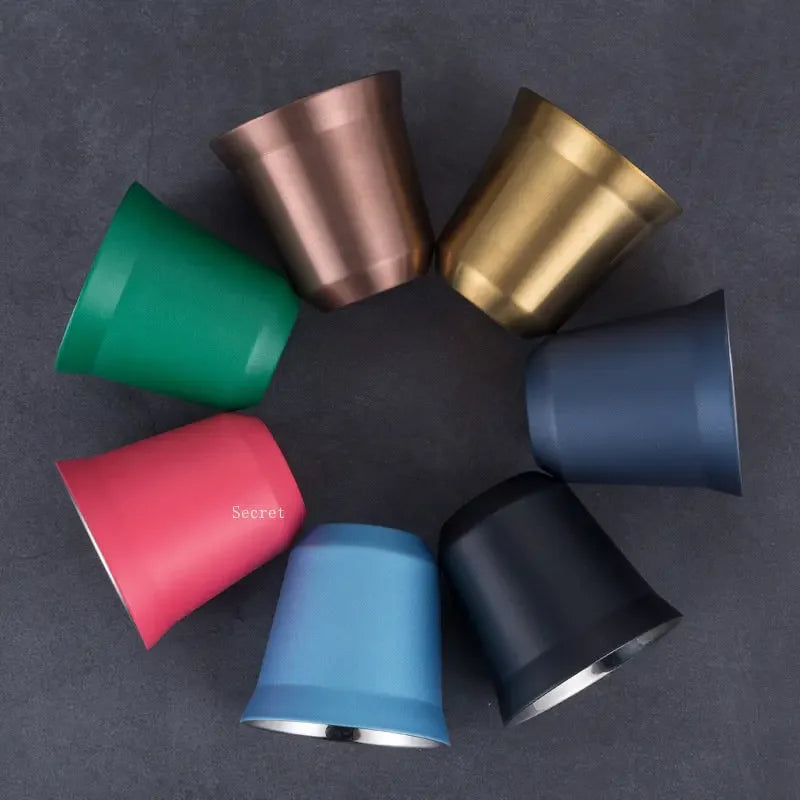 Stainless Steel Espresso Cups Double Wall Insulated Cups Demitasse Cups Coffee Cup For Drinking Coffee, Gift for Him Thermo Cup