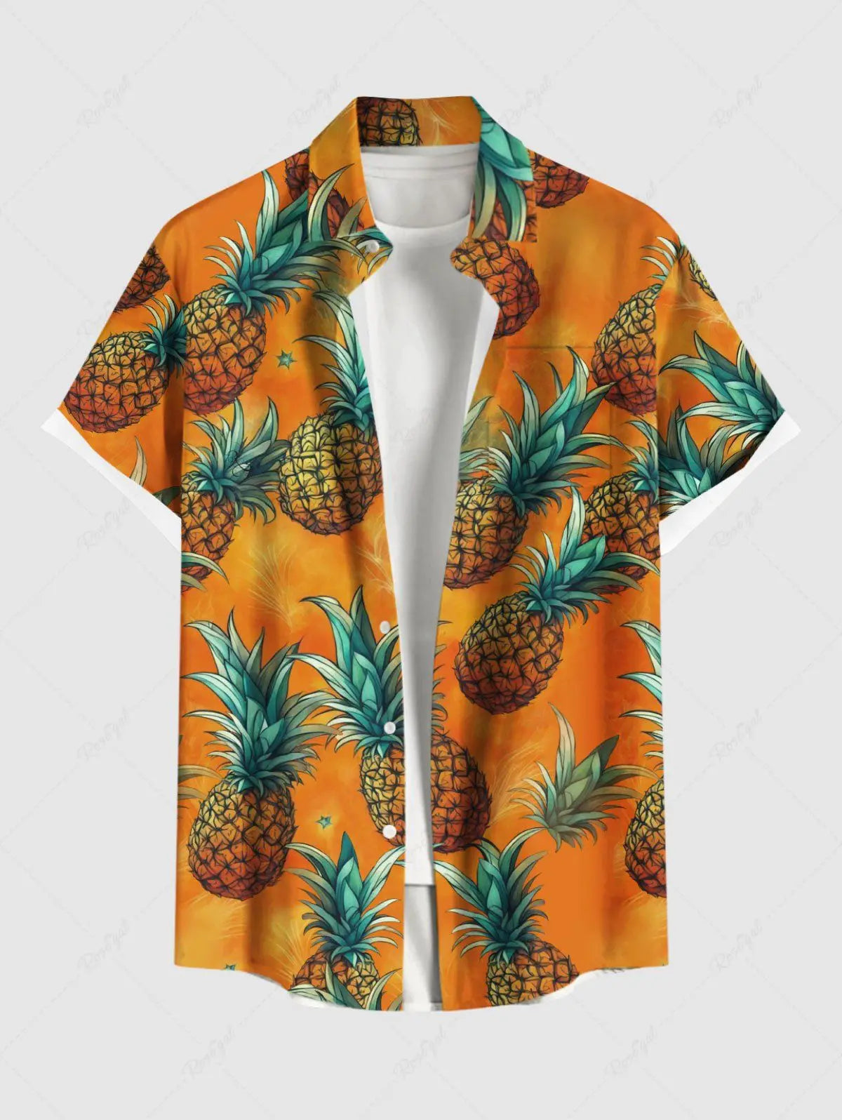 Summer Plus Size Men's Shirt 3D Print Hawaiian Shirts Button Up Beach Vacation Shirts Short Sleeve Shirts Casual Shirts For Men