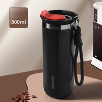 2025 New 304 Stainless Steel Insulated Water Cup Business Office Portable Cold Coffee Cup Advertising Gift Cup
