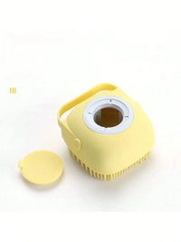 Dog Bathing Brush Pet Massage Brush Shampoo Dispenser Soft Silicone Brush Rubber Bristle for Dogs and Cats Shower Grooming Tool