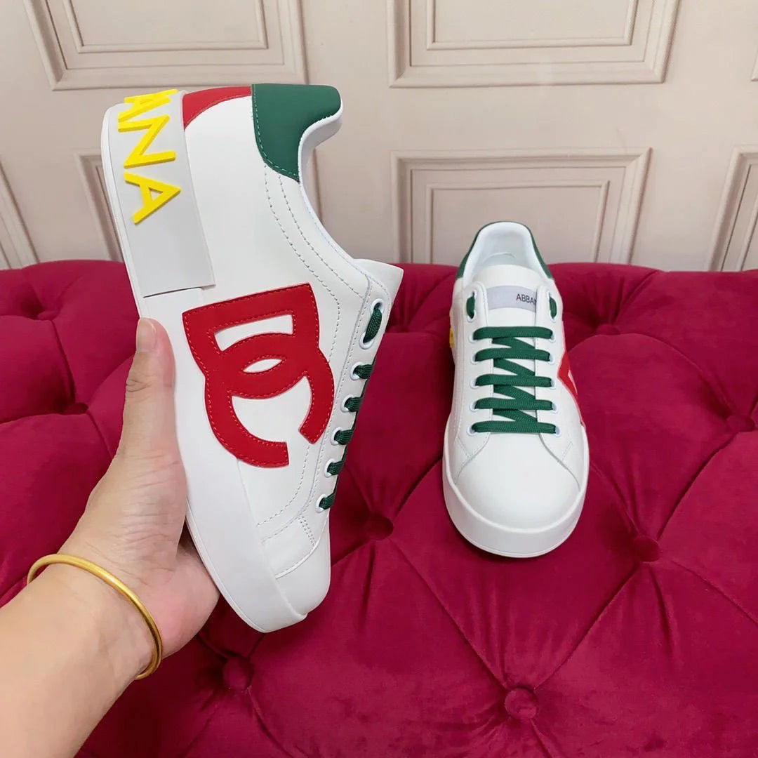 New High-end Italian-style Men's Lace-up Sports Casual Shoes, Fashionable and Versatile Women's Luxury Casual Shoes