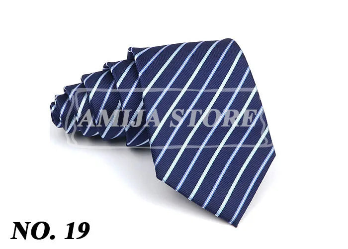New Striped Tie Men's 8cm Ties Business New Year Gift Classical Necktie Office Accessories Men Costume Daily Wear Wedding Party